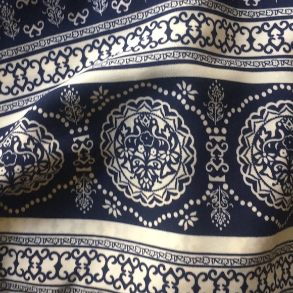 Navy and white knee length sundress - Picture 3 of 5